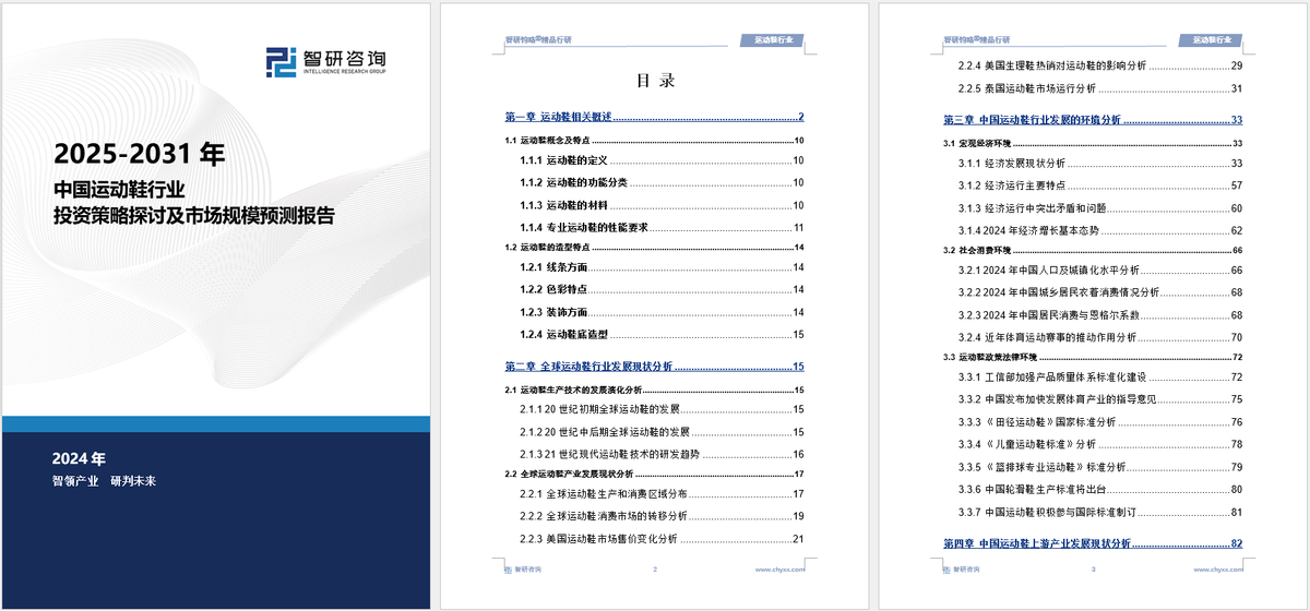 资前景研究报告（2025-2031年）千亿国际游戏中国运动鞋行业发展现状及投(图3)
